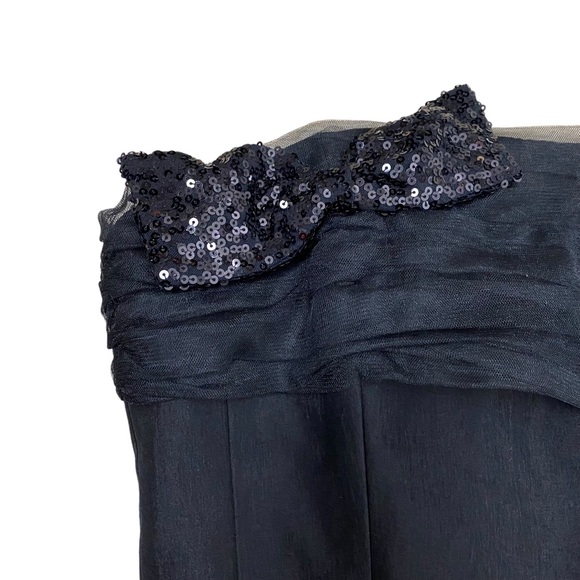 Mark & James by Badgley Mischka Black Strapless Tulle Formal Party Dress - Picture 5 of 9